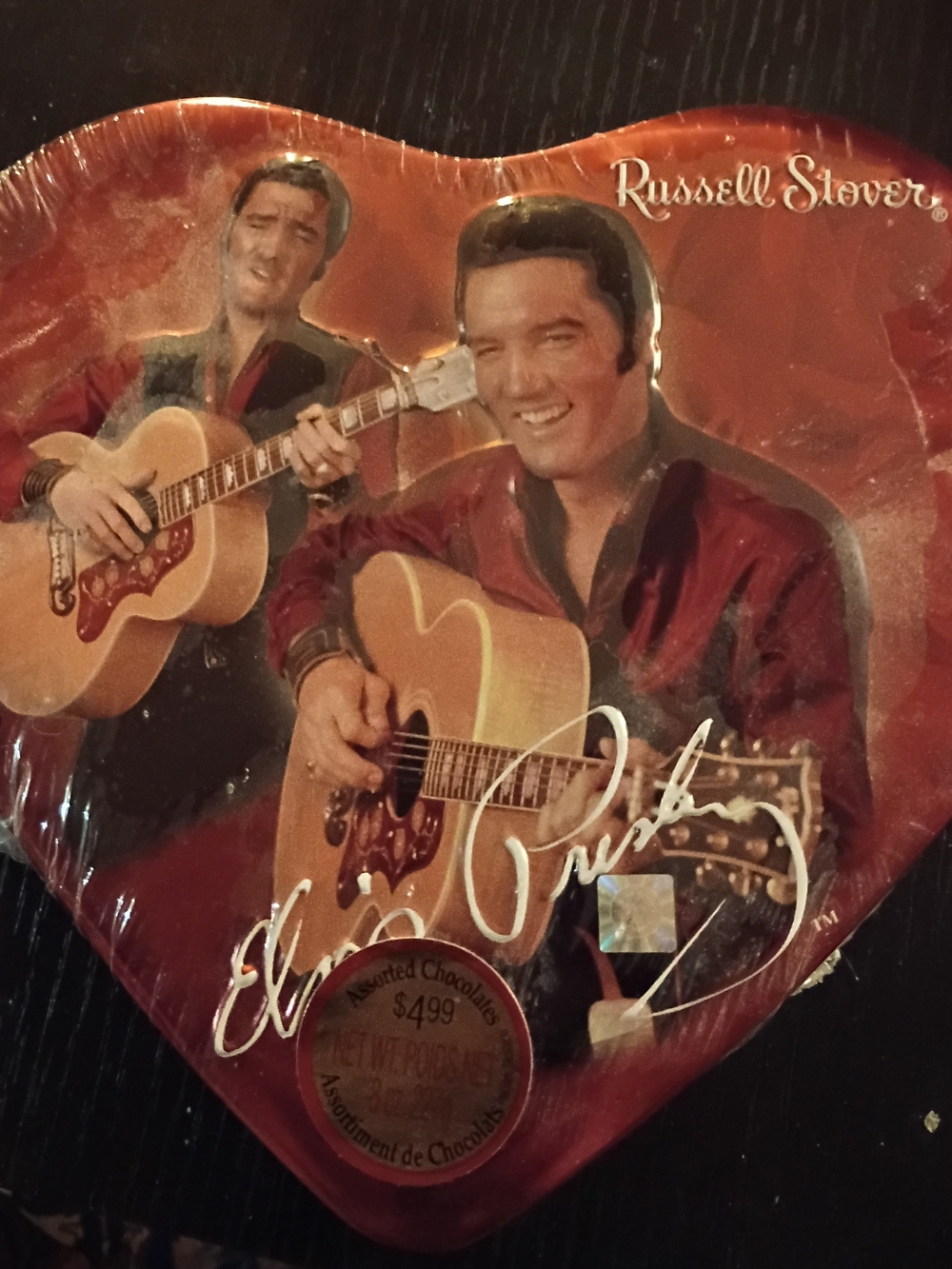 Elvis Heart Chocolate Tin - Red
